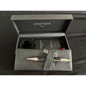 Caran d'Ache Varius Rubracer Ballpoint Pen Guillochage Rhodium NEW in Box